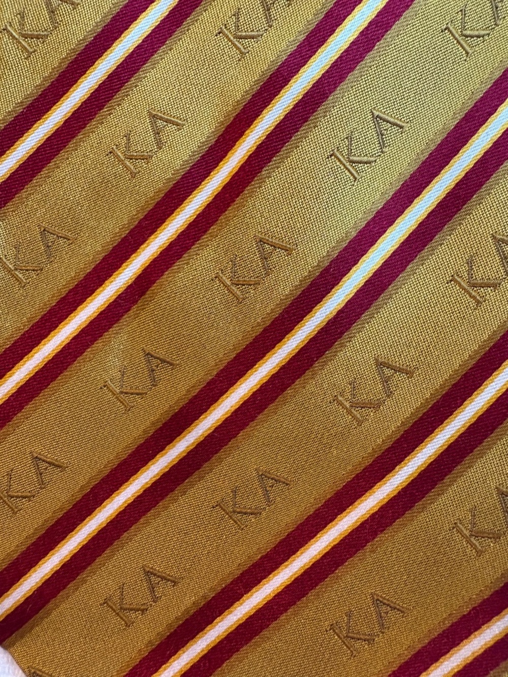 Campus Classics Kappa Alpha Order (KA) Striped 100% Silk Fraternity Tie
